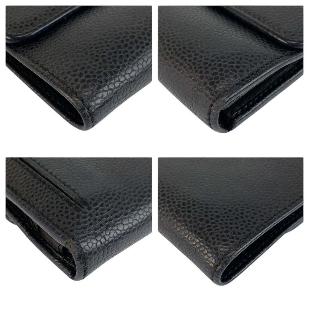 CHANEL Black Leather Logo Wallet - Picture 7 of 10